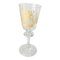 Antique German Engraved and Gilt Controlled Bubble Glass Goblet Cup, Image 1