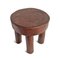 Tabouret Vintage en Bois d'Afrique de l'Ouest 2