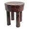 Tabouret Vintage en Bois d'Afrique de l'Ouest 1