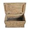 Caja de almacenamiento vintage de pino tallado, Imagen 4