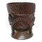 Vintage Carved Wood Nupe Pot, Image 1