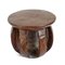 Petit Tabouret Tribal Rond Vintage 2