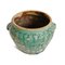 Antique Blue Green Ceramic Pot, Image 2