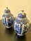 Italian Blue and White Porcelain Ginger Jars by Ardalt Blue Delfia, Set of 2 2