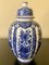 Italian Blue and White Porcelain Ginger Jars by Ardalt Blue Delfia, Set of 2 5