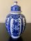 Italian Blue and White Porcelain Ginger Jars by Ardalt Blue Delfia, Set of 2 7