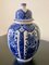 Italian Blue and White Porcelain Ginger Jars by Ardalt Blue Delfia, Set of 2 6