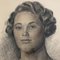 Retrato femenino, siglo XX, carboncillo y pastel sobre papel, enmarcado, Imagen 5