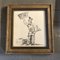 Paperboy, 1950s, Charcoal Drawing, Framed 4