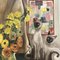 Natura morta con gatti siamesi, anni '60, dipinto su tela, con cornice, Immagine 3