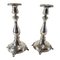 Antique German Silver Sabbath Candlesticks, Set of 2 1