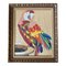 Collage di pappagalli, anni '70, carta, con cornice, Immagine 1