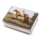 Pastillero de plata esterlina y porcelana con caballo de carreras, Imagen 1