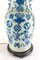 19th Century Chinese Chinoiserie Celadon Blue and White Table Lamp, Image 4