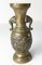 Small 19th Century Japanese Decorative Bronze Vase with Boy on Carp 5