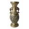 Petit Vase Décoratif, Japon, 19e Siècle, Bronze avec Garçon sur Carpe 1