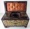 Antike englische Regency Boulle Teedose aus Palisander & Messing 8