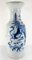 19th Century Chinese Chinoiserie Blue and White Floor Vase with Foo Dog 3