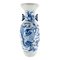 19th Century Chinese Chinoiserie Blue and White Floor Vase with Foo Dog 1