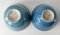Antique Chinese Robins Egg Blue Glazed Bowls, Set of 2 10