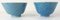 Antike chinesische Schalen mit blauer Glasur aus Rotkehlchen, 2 3