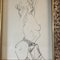 Nudo femminile astratto, anni '60, carboncino su carta, con cornice, Immagine 2