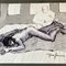 Desnudo reclinado, años 70, Acuarela sobre papel, Imagen 2