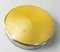 American Sterling Silver and Yellow Guilloche Enamel Compact 3