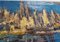 Horizonte de Nueva York, siglo XX, pintura sobre lienzo, Imagen 6