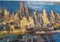 New York Skyline, 20th Century, Painting on Canvas 6