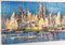 New York Skyline, 20. Jahrhundert, Gemälde auf Leinwand 2