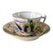 Taza de té y platillo Staffordshire chinoiserie inglesa antigua. Juego de 2, Imagen 1