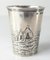 19th Century German Hanau Silver Shot Glass with Religious Figure and English Hallmarks 3