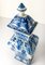 Antique Chinese Chinoiserie Blue and White Garniture Vase 7