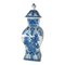 Antike chinesische Chinoiserie Vase in Blau und Weiß 1