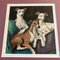 Whippet Dogs Portrait, 1980s, Watercolor, Framed, Image 2
