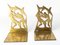 20. Jh. Vergoldete Bronze Buchstützen mit Boxer Boxen im Stil der Wiener Werkstätte, 2er Set 4