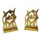 20. Jh. Vergoldete Bronze Buchstützen mit Boxer Boxen im Stil der Wiener Werkstätte, 2er Set 1