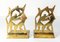 20. Jh. Vergoldete Bronze Buchstützen mit Boxer Boxen im Stil der Wiener Werkstätte, 2er Set 2