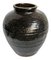 Vintage Black Village Ceramic Pot 1