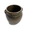 Vintage Brown Village Ceramic Pot, Image 3