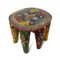 Vintage Painted Nupe Stool 2