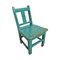 Vintage Turquoise Blue Children's Chair 5