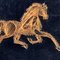 Plaque Vintage en Fil de Cuivre String Art Horse Trotter Sulky en Velours, 1970s 3