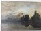 Paysage d'Hiver et Paysage de Lac, années 1800, Peinture Recto-Verso sur Panneau 9