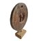 Rueda de amoladora antigua de madera con soporte, Imagen 2