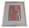 Man in Red and Grey, 1970s, Lithograph and Steel on Paper, Framed 1