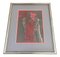 Man in Red and Grey, 1970s, Lithograph and Steel on Paper, Framed, Image 1