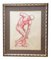 Male Life Drawing, 1950s, Linen on Paper, Framed 1