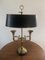 Mid 20th Century Brass Horn Bouillotte Lamp with Black Tole Shade, Image 9